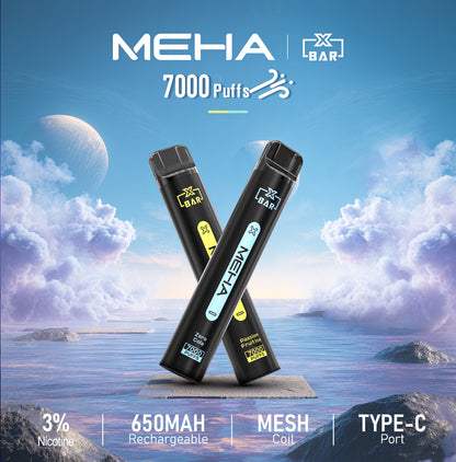 MEHA魅嗨7000口一次性拋棄式電子煙/MEHA XBAR小黑條7000 Puffs｜16款口味-台灣現貨2025