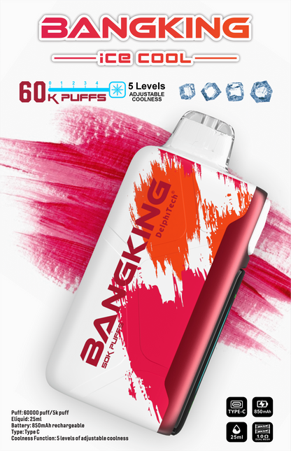 Bang king 60000口-5檔可調冰度 一次性拋棄式/一次性電子煙-新品上市